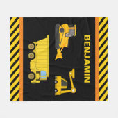 Vrachtauto Constructie Fleece Deken (Voorkant (Horizontaal))