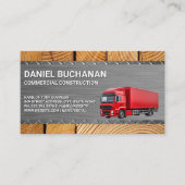 vrachtauto die handelsgoederen vervoert visitekaartje (Voorkant)