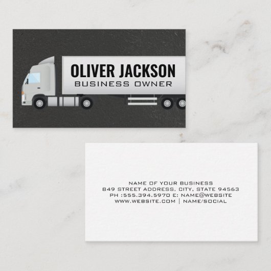 Vrachtauto | Distributie Visitekaartje (Voorkant / Achterkant)