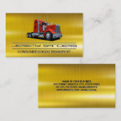 Vrachtauto | Gouden Metaal Visitekaartje (Voorkant / Achterkant)