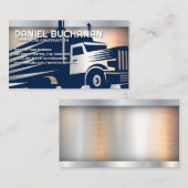 Vrachtauto | Logistiek | Metaal Visitekaartje (Voorkant / Achterkant)