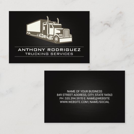 Vrachtauto | Vracht | Logistieke Leveranties Visitekaartje (Voorkant / Achterkant)