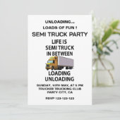 Vrachtauto's Vrachtwagenchauffeur Feestje Kaart (Staand voorkant)