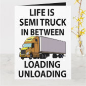 Vrachtauto's Vrachtwagenchauffeur Groet Kaart (Gele Bloem)