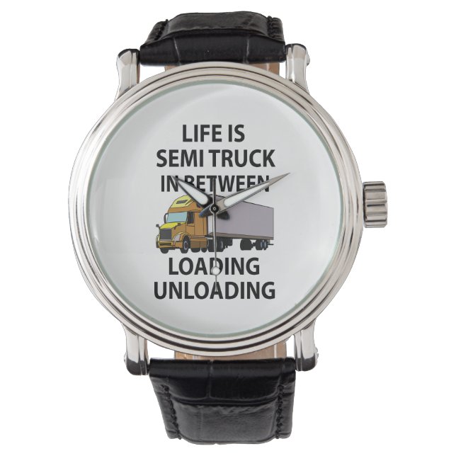 Vrachtauto's Vrachtwagenchauffeur Vrachtwagenbestu Horloge (Voorkant)