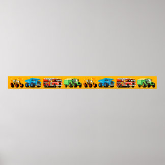 Vrachtbanner voor de bouw van een gigantisch Kind Poster
