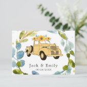 Vrachtbloemen Weddenschap Bedankkaart (Staand voorkant)