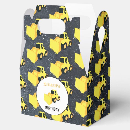 Vrachtdag over vrachtwagenbouw aan voorkant bedankdoosjes (Geopend)