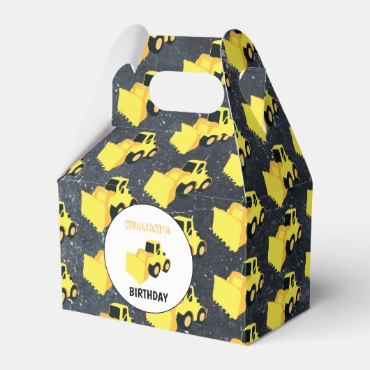 Vrachtdag over vrachtwagenbouw aan voorkant bedankdoosjes (Voorkant Zijde)