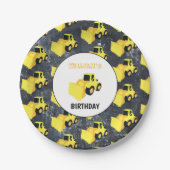 Vrachtdag over vrachtwagenbouw aan voorkant papieren bordje (Voorkant)