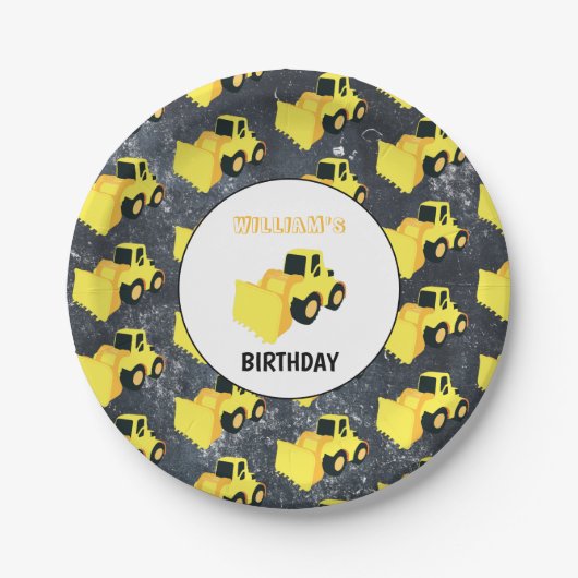 Vrachtdag over vrachtwagenbouw aan voorkant papieren bordje (Voorkant)