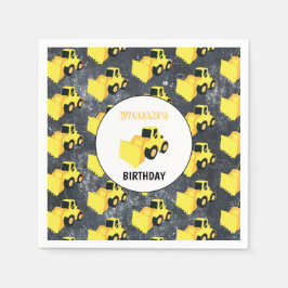 Vrachtdag over vrachtwagenbouw aan voorkant servet