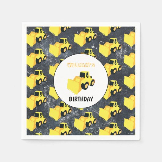 Vrachtdag over vrachtwagenbouw aan voorkant servet (Voorkant)