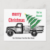 Vrachtkerstboom We hebben de aankondiging verplaat Briefkaart (Voorkant)