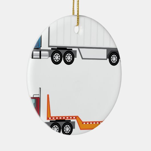 Vrachtpap en platbed keramisch ornament (Rechts)