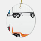 Vrachtpap en platbed keramisch ornament (Links)