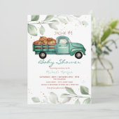 Vrachtpompoenen met Baby shower Kaart (Staand voorkant)