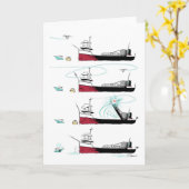 vrachtschepen en hommelskaart kaart (Gele Bloem)