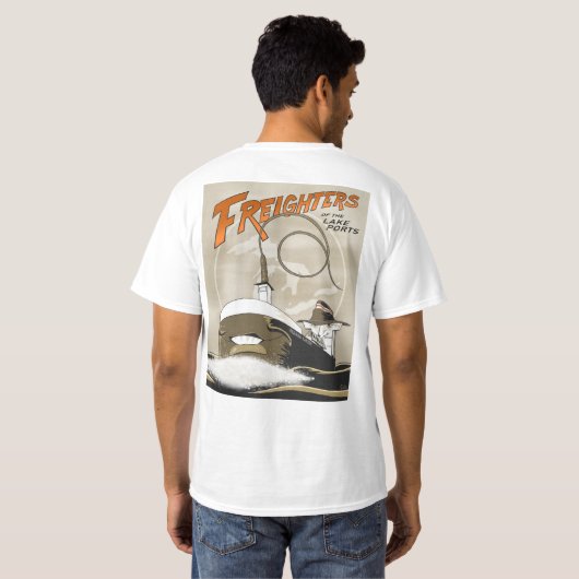 Vrachtschepen van de havens van het meer t-shirt (Achterkant volledig)