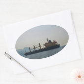 vrachtschip Andermatt Ovale Sticker (Envelop)
