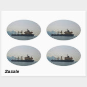 vrachtschip Andermatt Ovale Sticker (Vel)