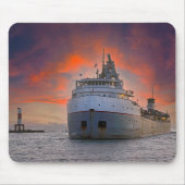 vrachtschip dat aankomt in de haven van Holland Muismat (Voorkant)