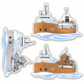 vrachtschip de Grote Meren Hoyt Michipicoten Sticker (Voorkant)