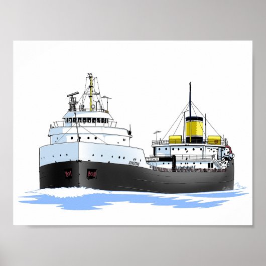 vrachtschip de Grote Meren Johnstown (uitgerekt) Poster (Voorkant)