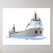 Vrachtschip de Grote Meren Manitoba Poster (Voorkant)
