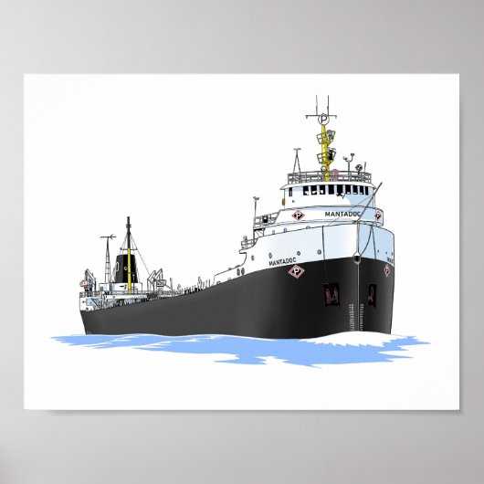 vrachtschip de Grote Meren Mantadoc Poster (Voorkant)