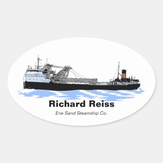 vrachtschip de Grote Meren Richard Reiss (Erie San Ovale Sticker (Voorkant)