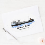 vrachtschip de Grote Meren Richard Reiss (Erie San Ovale Sticker (Envelop)