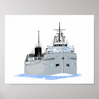 vrachtschip de Grote Meren St. Marys Challenger Poster