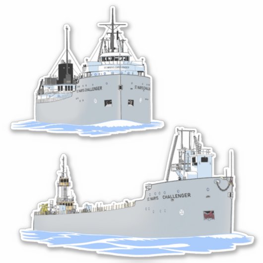 vrachtschip de Grote Meren St Marys Challenger Sticker (Voorkant)