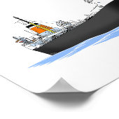 vrachtschip de Grote Meren Teakglen Poster (Hoek)