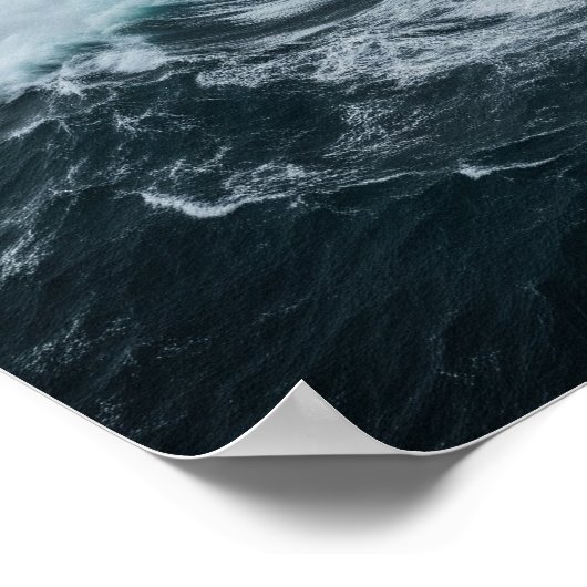 Vrachtschip in zware Zeeen Poster (Hoek)