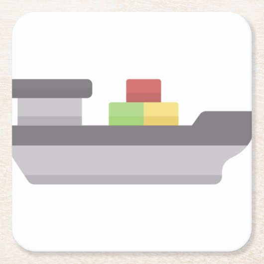 vrachtschip kartonnen onderzetters (Voorkant)