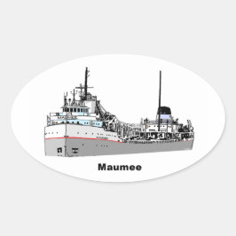 Vrachtschip Maumee Ovale Sticker