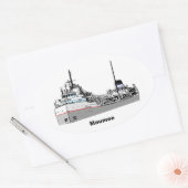 Vrachtschip Maumee Ovale Sticker (Envelop)