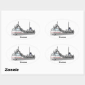 Vrachtschip Maumee Ovale Sticker (Vel)