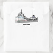 Vrachtschip Maumee Ovale Sticker (Tas)