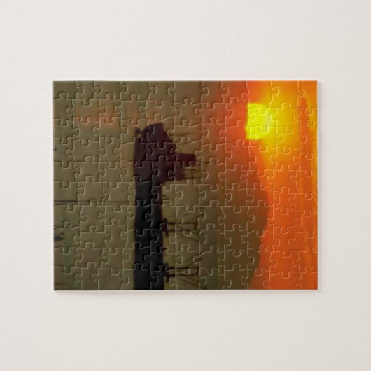 Vrachtschip op zondag legpuzzel (Horizontaal)