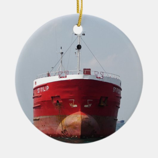 vrachtschip St Filip Keramisch Ornament (Voorkant)