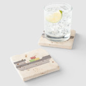 vrachtschip stenen onderzetter (Zijkant)