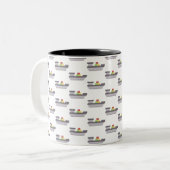 vrachtschip tweekleurige koffiemok (Voorkant links)