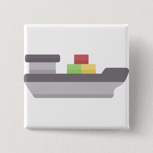 vrachtschip vierkante button 5,1 cm (Voorkant)