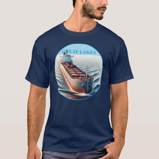 vrachtschip voor het ertsgebied van de Grote Meren T-shirt (Voorkant)