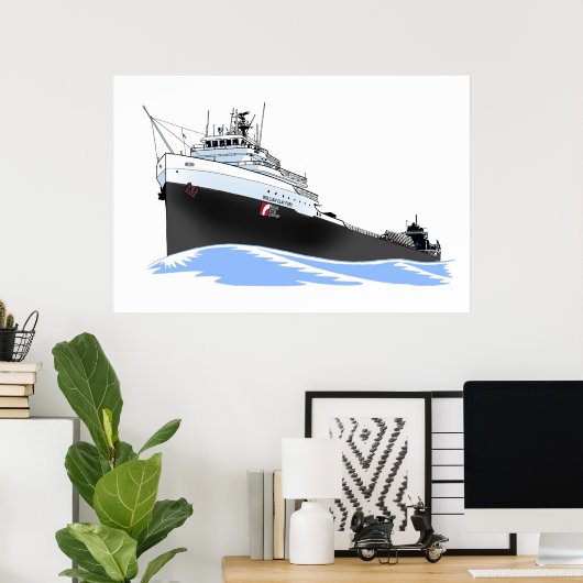 vrachtschip William Clay Ford (2) voor de Grote Me Poster (Thuiskantoor)
