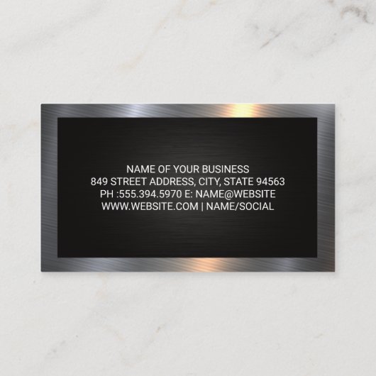 Vrachtservices | Metaalgrens Visitekaartje (Achterkant)