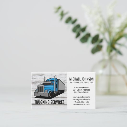 Vrachtservices | Semi Truck | Bouw Visitekaartje (Staand voorkant)